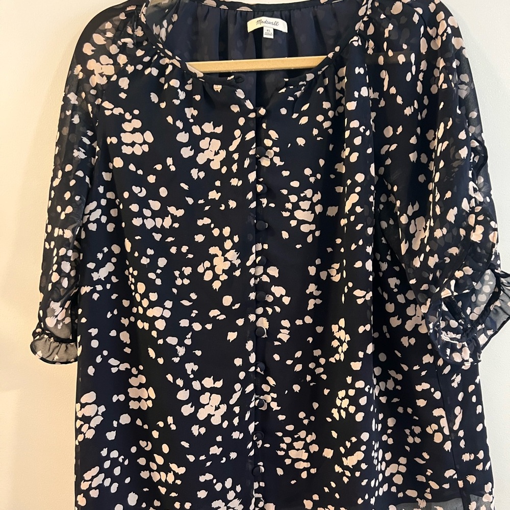 Madewell short sleeve blouse